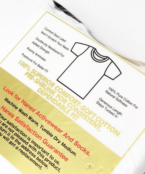 HANES（ヘインズ）の「メンズ ヘインズ 3枚1組 ゴールドパック クルーネック 無地T Hanes GOLD PACK 3P CREW NECK TEE HM2155G（Tシャツ/カットソー・メンズ・ホワイト・MEDIUM/LARGE/X-LARGE）」の2枚目の写真