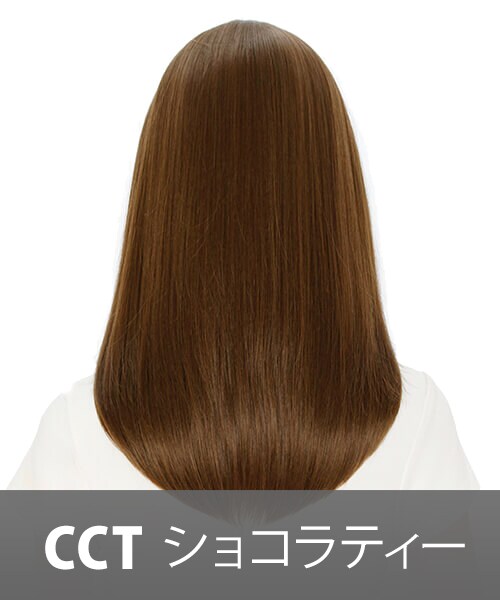 FondMi（フォンドミィ）の「ミルフィーユ＊ミディ（ウィッグ・レディース・カフェモカ/ブラックコーヒー/ダークモカ/プラムティー/ショコラティー・前髪：21cm 横髪：38cm 後髪：48m：重量 約160g/	前髪：21cm 横髪：38cm 後髪：48m：重量 約160g）」の5枚目の写真