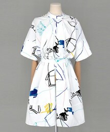 DHOLIC | ユニークプリントウエストストラップミニワンピース(ワンピース)