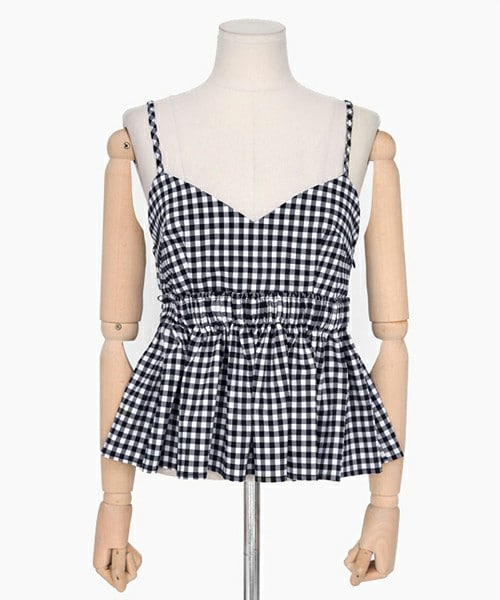 DHOLIC（ディーホリック）の「2TYPEフリルVネックビスチェ（キャミソール・レディース・ブルーデニム/ネイビートーン・FREE）」の2枚目の写真