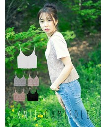KORMARCH | テープヤーンニットキャミ(Tシャツ/カットソー)