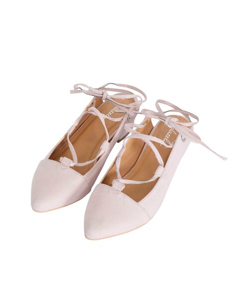 dazzlin（ダズリン）の「【goods】レースアップローヒールシューズ（シューズ・レディース・ブラック/ピンク/ブルー・S/M/L）」の4枚目の写真