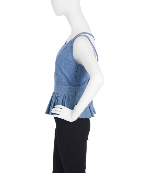 dazzlin（ダズリン）の「【sc】バックレースアップデニムトップス（トップス・レディース・ブルー/インディゴ・S/M）」の5枚目の写真