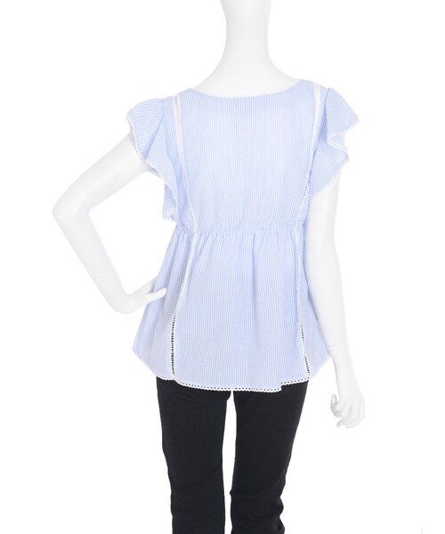 dazzlin（ダズリン）の「【sc】サッカーストライプブラウス（トップス・レディース・オフホワイト/ブルー/ネイビー・F）」の7枚目の写真