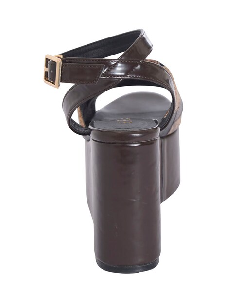 EVRIS(エヴリス)の「パイソンパッチワークサンダル(シューズ・レディース・ブラック/ブラウン・S/M/L)」の8枚目の写真