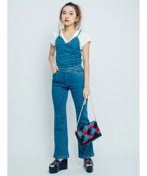 EVRIS(エヴリス)の「パイソンパッチワークサンダル(シューズ・レディース・ブラック/ブラウン・S/M/L)」の3枚目の写真