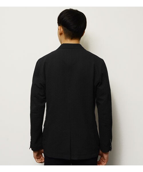 HAMNETT（ハムネット）の「【HAMNETT】 SUCKER JACKET（ジャケット/アウター・メンズ・ブラック/ネイビー・S/M/L/XL）」の4枚目の写真