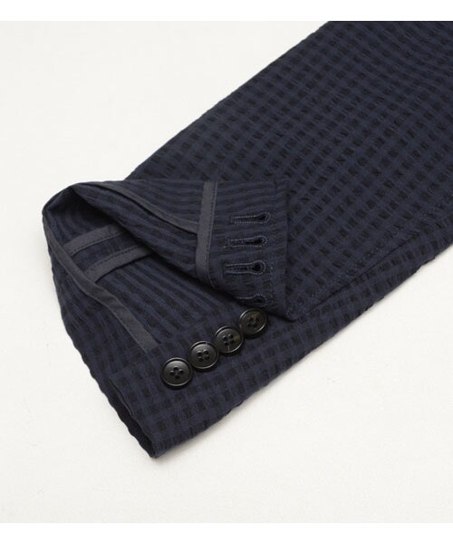 HAMNETT（ハムネット）の「【HAMNETT】 SUCKER JACKET（ジャケット/アウター・メンズ・ブラック/ネイビー・S/M/L/XL）」の13枚目の写真