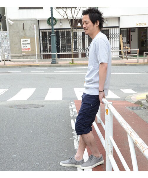 HAMNETT（ハムネット）の「【HAMNETT】 PUNCHING KNIT（トップス・メンズ・ネイビー/ブルー/ライトグレー/グレー(ボーダー)・S/M/L/XL）」の18枚目の写真