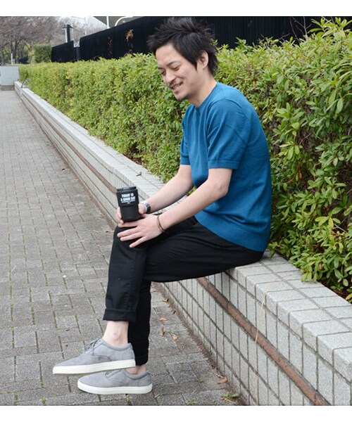 HAMNETT（ハムネット）の「【HAMNETT】 PUNCHING KNIT（トップス・メンズ・ネイビー/ブルー/ライトグレー/グレー(ボーダー)・S/M/L/XL）」の17枚目の写真