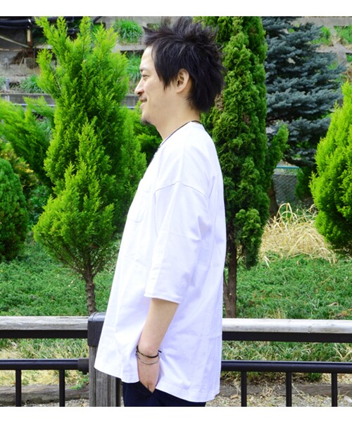 HAMNETT（ハムネット）の「【HAMNETT】 BIG POCKET T（トップス・メンズ・ブラック/カーキ/ホワイト・S/M/L/XL）」の4枚目の写真