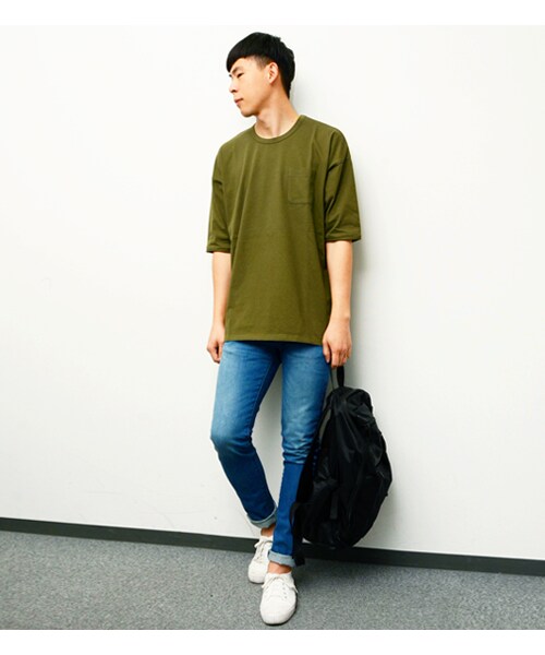 HAMNETT（ハムネット）の「【HAMNETT】 BIG POCKET T（トップス・メンズ・ブラック/カーキ/ホワイト・S/M/L/XL）」の20枚目の写真