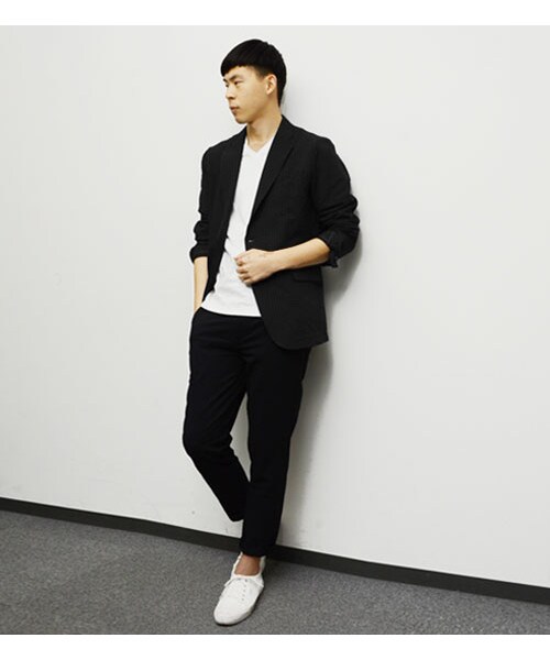 HAMNETT（ハムネット）の「【HAMNETT】 SUCKER CROPPED PANTS（パンツ・メンズ・ブラック/ネイビー・S/M/L）」の18枚目の写真