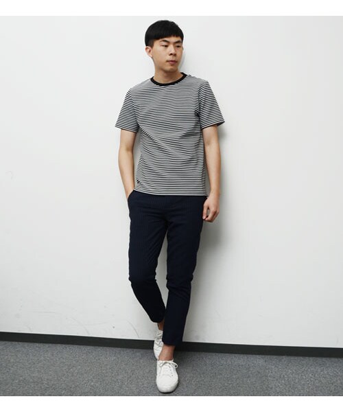 HAMNETT（ハムネット）の「【HAMNETT】 SUCKER CROPPED PANTS（パンツ・メンズ・ブラック/ネイビー・S/M/L）」の19枚目の写真