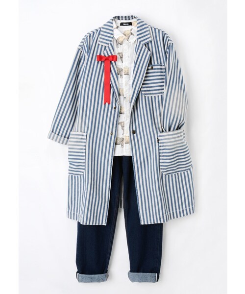 Ne-net（ネネット）の「リボンツイル / コート（ジャケット/アウター・レディース・light blue/blue・02）」の11枚目の写真