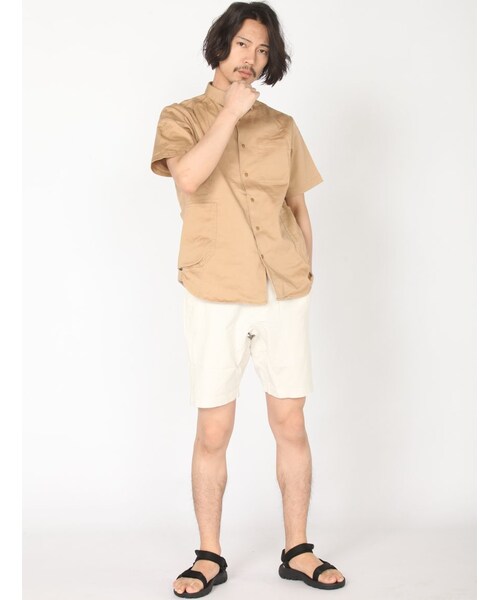 MANASTASH（マナスタッシュ）の「MANASTASH/マナスタッシュ FLEX SHORT PANTS（パンツ・メンズ・OFF/WHITE/BLACK/CRAZY/NAVY/USED/KHAKI/OLIVE・S/M/L/XL）」の2枚目の写真