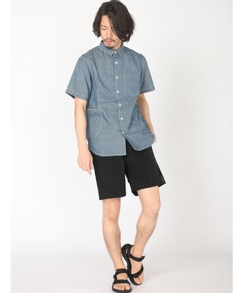 MANASTASH（マナスタッシュ）の「MANASTASH/マナスタッシュ RIVER SHORTS（パンツ・メンズ・BLACK/GREY/RED/NAVY/D/OLIVE・M/L/XL）」の2枚目の写真
