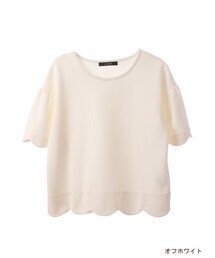 w closet | スカラップ半袖プルオーバー(トップス)