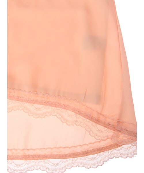 w closet(ダブルクローゼット)の「レースキャミ重ねTシャツ(トップス・レディース・オフホワイト/ピンク/ブラック・FREE)」の9枚目の写真