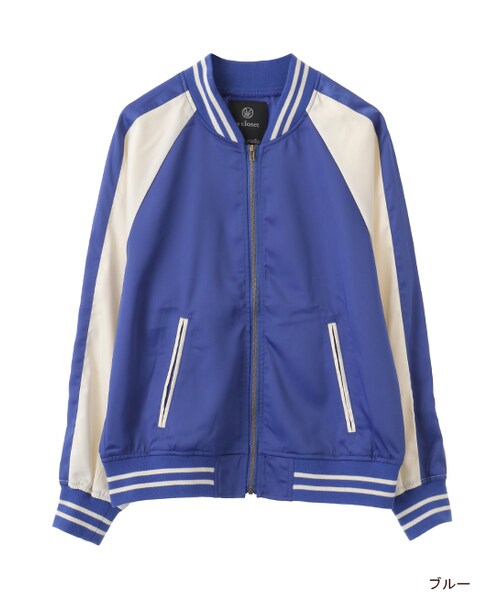 w closet（ダブルクローゼット）の「長袖スカジャン（ジャケット/アウター・レディース・ピンク/ミント/ブルー・FREE）」の2枚目の写真