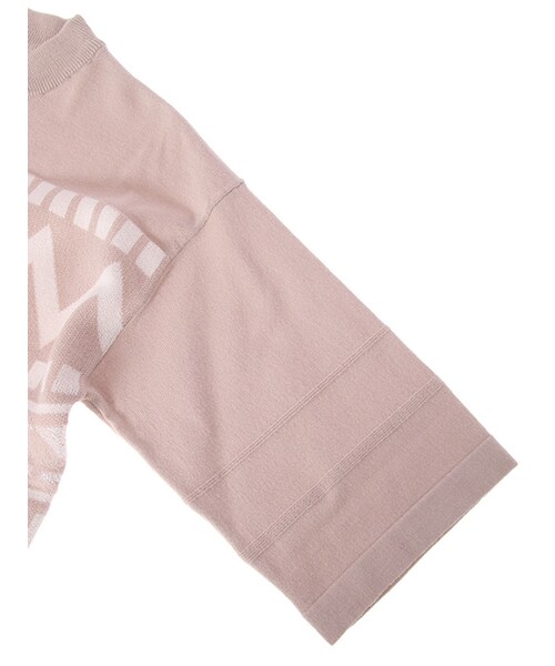 w closet(ダブルクローゼット)の「幾何柄ジャガードニット(トップス・レディース・オフホワイト/ピンクベージュ/ネイビー・FREE)」の8枚目の写真