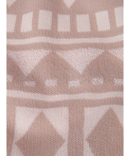 w closet(ダブルクローゼット)の「幾何柄ジャガードニット(トップス・レディース・オフホワイト/ピンクベージュ/ネイビー・FREE)」の10枚目の写真