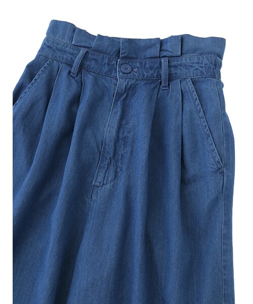 w closet（ダブルクローゼット）の「リボン付きデニムパンツ（パンツ・レディース・ブルー/ネイビー・FREE）」の6枚目の写真