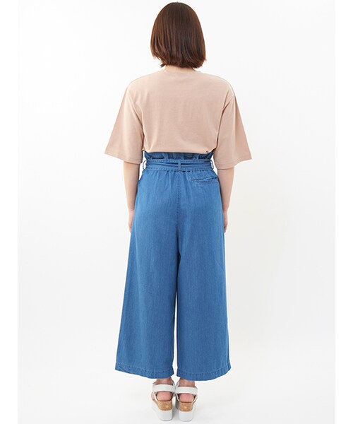 w closet（ダブルクローゼット）の「リボン付きデニムパンツ（パンツ・レディース・ブルー/ネイビー・FREE）」の5枚目の写真