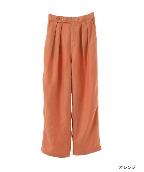 w closet（ダブルクローゼット）の「コットンリネンワイドパンツ（パンツ・レディース・グレージュ/ベージュ/オレンジ・FREE）」の3枚目の写真