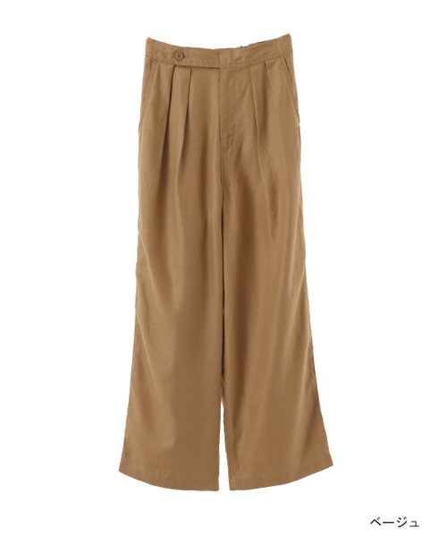 w closet（ダブルクローゼット）の「コットンリネンワイドパンツ（パンツ・レディース・グレージュ/ベージュ/オレンジ・FREE）」の2枚目の写真