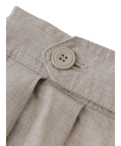 w closet（ダブルクローゼット）の「コットンリネンワイドパンツ（パンツ・レディース・グレージュ/ベージュ/オレンジ・FREE）」の8枚目の写真