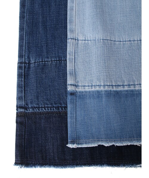 w closet（ダブルクローゼット）の「デニム裾加工パンツ（パンツ・レディース・Dサックス/ブルー・FREE）」の11枚目の写真