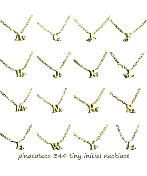 pinacoteca(ピナコテーカ)の「ピナコテーカ 344 タイニー イニシャル ネックレス(ネックレス・レディース・ゴールド・40cm)」の2枚目の写真