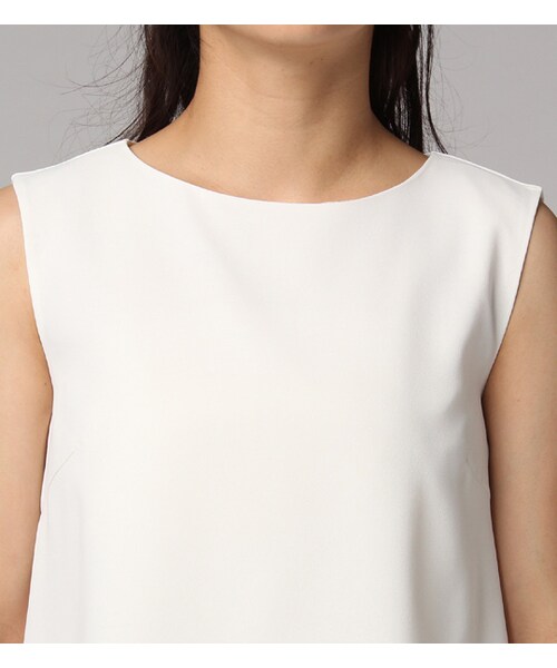 PAGEBOY（ページボーイ）の「Wクロスツイルレイヤードブラウス（トップス・レディース・オフホワイト/ブラック/ラベンダー）」の7枚目の写真