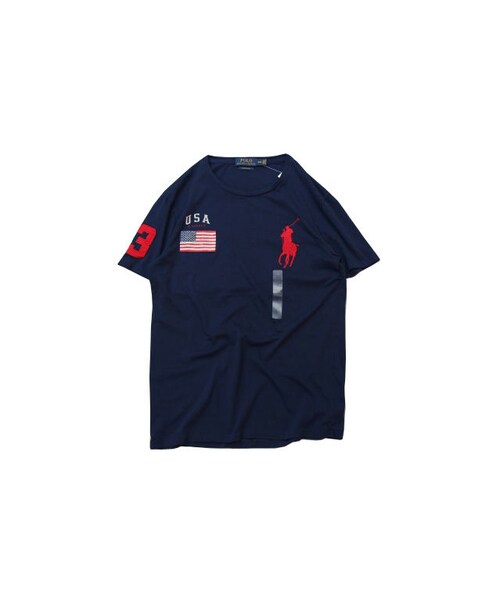 ラルフローレン　ナンバリングビックポニーTシャツ　ネイビー POLO RALPH LAUREN ポロ ラルフローレン 半袖 Tシャツ コットン