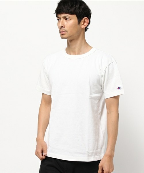 Champion（チャンピオン）の「CHAMPION T1011 クルーネックTシャツ（Tシャツ/カットソー・メンズ・ホワイト/ヘザ－グレー/ネイビー・M/L）」の2枚目の写真