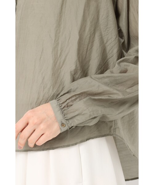 Spick & Span(スピックアンドスパン)の「メンSILKローン BIG シャツ◆(トップス・ホワイト/キャメル/カーキ・フリー)」の13枚目の写真