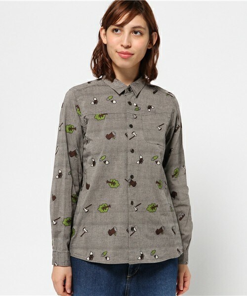 FRAPBOIS(フラボア)の「アコーンズ(シャツ/ブラウス・レディース・ベージュ/グレー・1/2)」の7枚目の写真