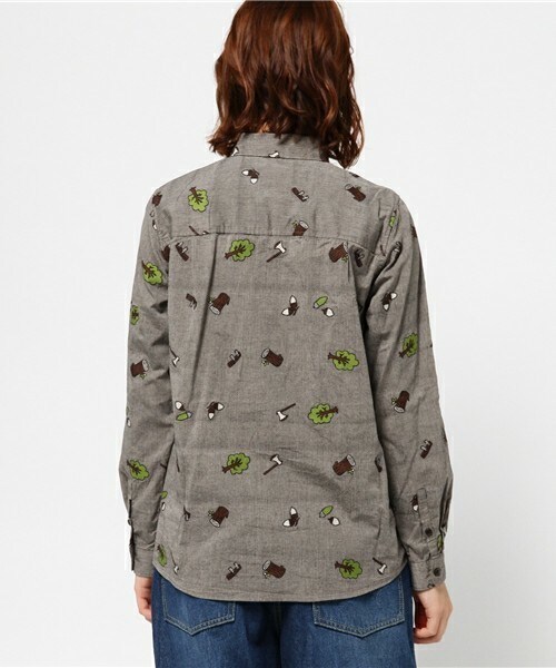 FRAPBOIS(フラボア)の「アコーンズ(シャツ/ブラウス・レディース・ベージュ/グレー・1/2)」の9枚目の写真