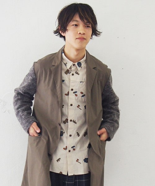 FRAPBOIS(フラボア)の「アコーンズ(シャツ/ブラウス・レディース・ベージュ/グレー・1/2)」の1枚目の写真