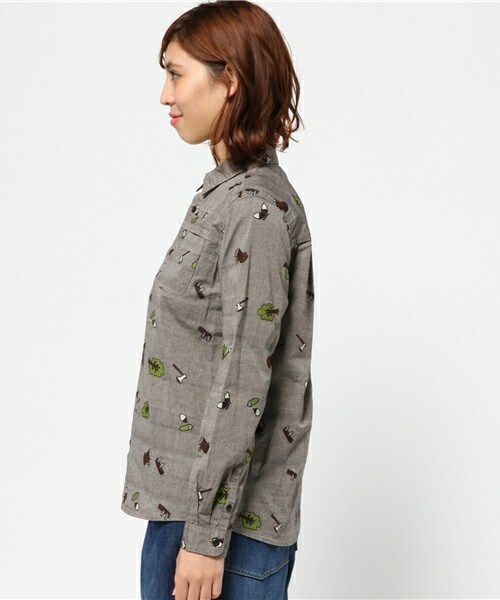 FRAPBOIS(フラボア)の「アコーンズ(シャツ/ブラウス・レディース・ベージュ/グレー・1/2)」の8枚目の写真