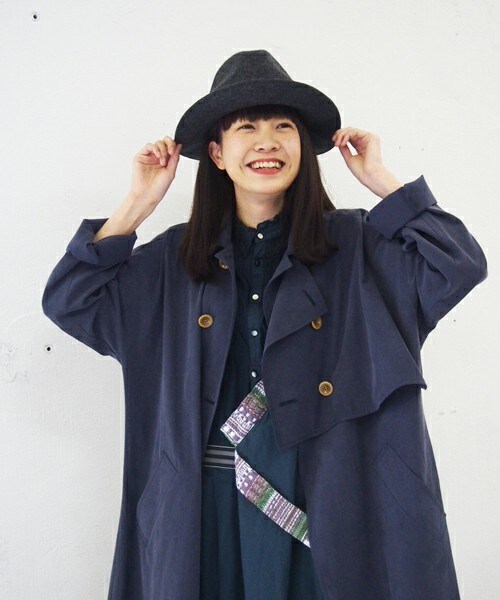 FRAPBOIS（フラボア）の「トレコート（トレンチコート・レディース・ブラック/ベージュ/ネイビー・0/1）」の4枚目の写真