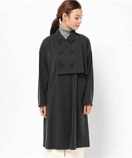 FRAPBOIS（フラボア）の「トレコート（トレンチコート・レディース・ブラック/ベージュ/ネイビー・0/1）」の9枚目の写真