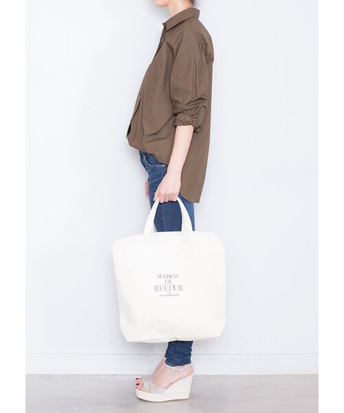 MAISON DE REEFUR（メゾンドリーファー）の「リーファー 2WAY トートバッグ（バッグ・レディース・Navy/Khaki/Off White・F）」の14枚目の写真