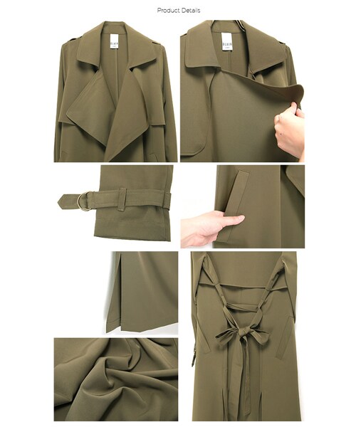 BLAIR by MOERY(ブレア)の「ゆるトレンチコート(トレンチコート・レディース・カーキ/ベージュ・FREE)」の15枚目の写真