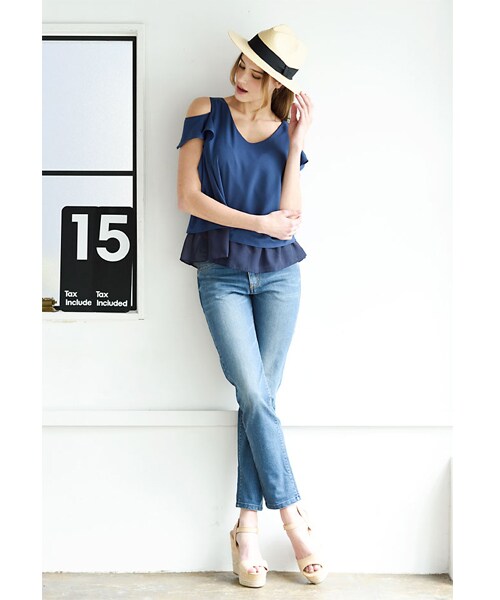 BLAIR by MOERY(ブレア)の「ガールフレンドデニム(デニムパンツ・レディース・インディゴ/ワンウォッシュ・S/M)」の4枚目の写真