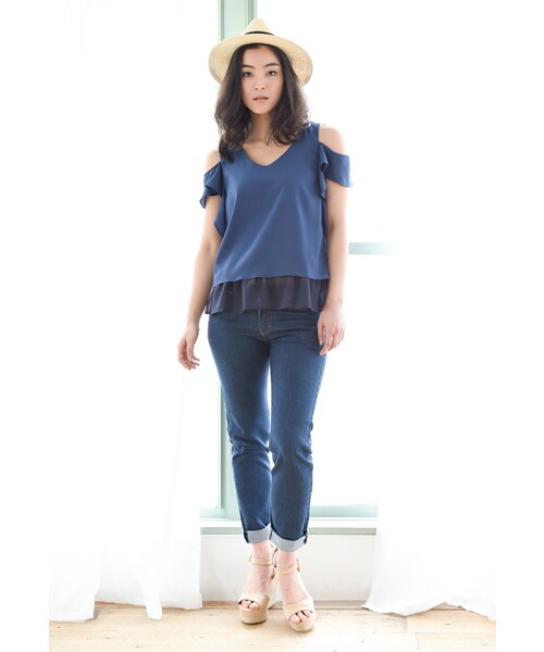 BLAIR by MOERY(ブレア)の「ガールフレンドデニム(デニムパンツ・レディース・インディゴ/ワンウォッシュ・S/M)」の9枚目の写真