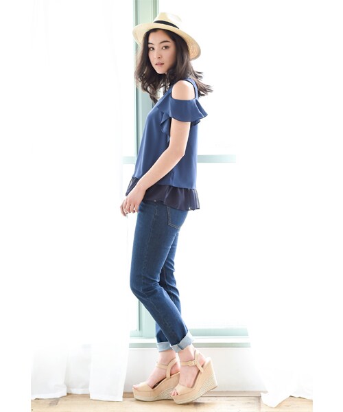 BLAIR by MOERY(ブレア)の「ガールフレンドデニム(デニムパンツ・レディース・インディゴ/ワンウォッシュ・S/M)」の10枚目の写真