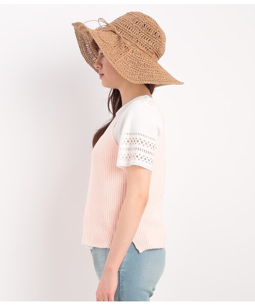 ROPE' PICNIC（ロペピクニック）の「畦編ハートネックビスチェ（トップス・ブラック/グレー/ホワイト/ピンク・38）」の6枚目の写真