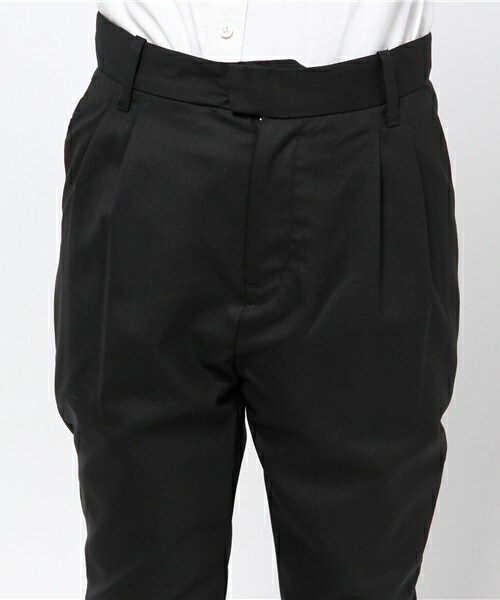 DIET BUTCHER（ダイエットブッチャー）の「DIET BUTCHER SLIM SKIN ウール2タックテーパードパンツ（スラックス・メンズ・ブラック・1/2）」の5枚目の写真